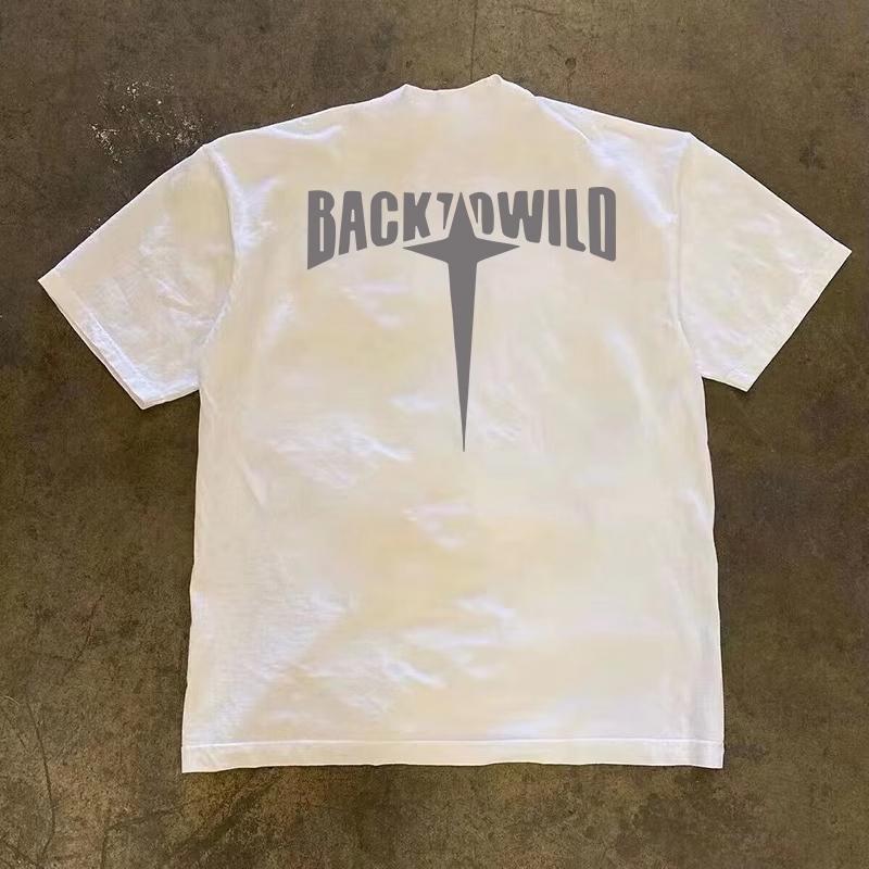 

Men Tshirt Hip Hop Short Sleeve Top Personalized Cross Star Printed Summer Cotton Y2k Harajuku Oversized Streetwear Clothing S