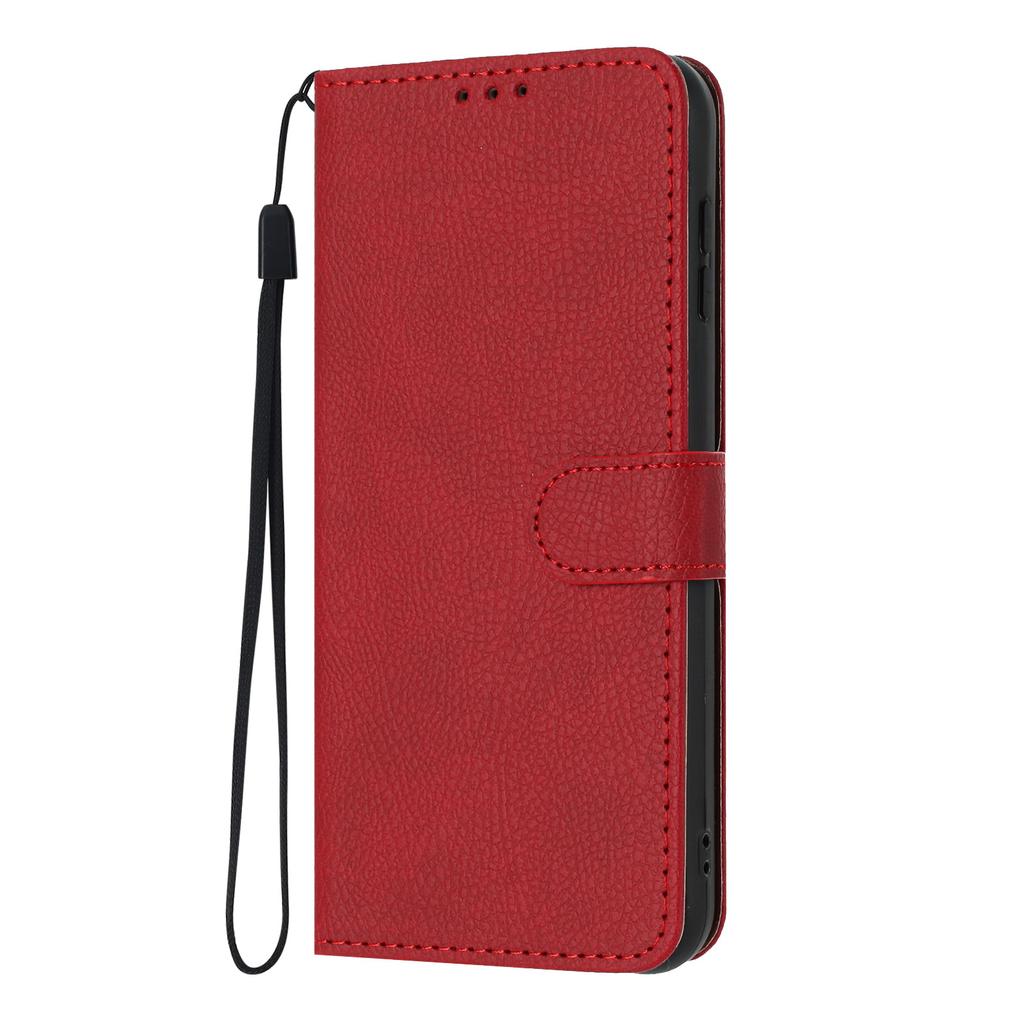 Applicable, Samsung S26FE lychee pattern leather case S26edge solid color card flip wallet mobile phone case