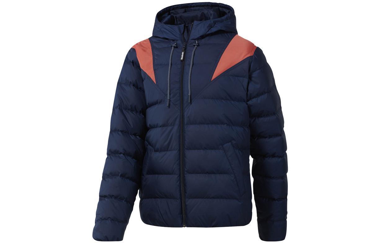 Reebok Down Jackets Men s Dark Blue Hooded Moderate Other DY6000 M