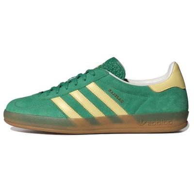 Gazelle Indoor Półkortowe Zielone Prawie Żółte Sneakersy Unisex Gumowe IH7500