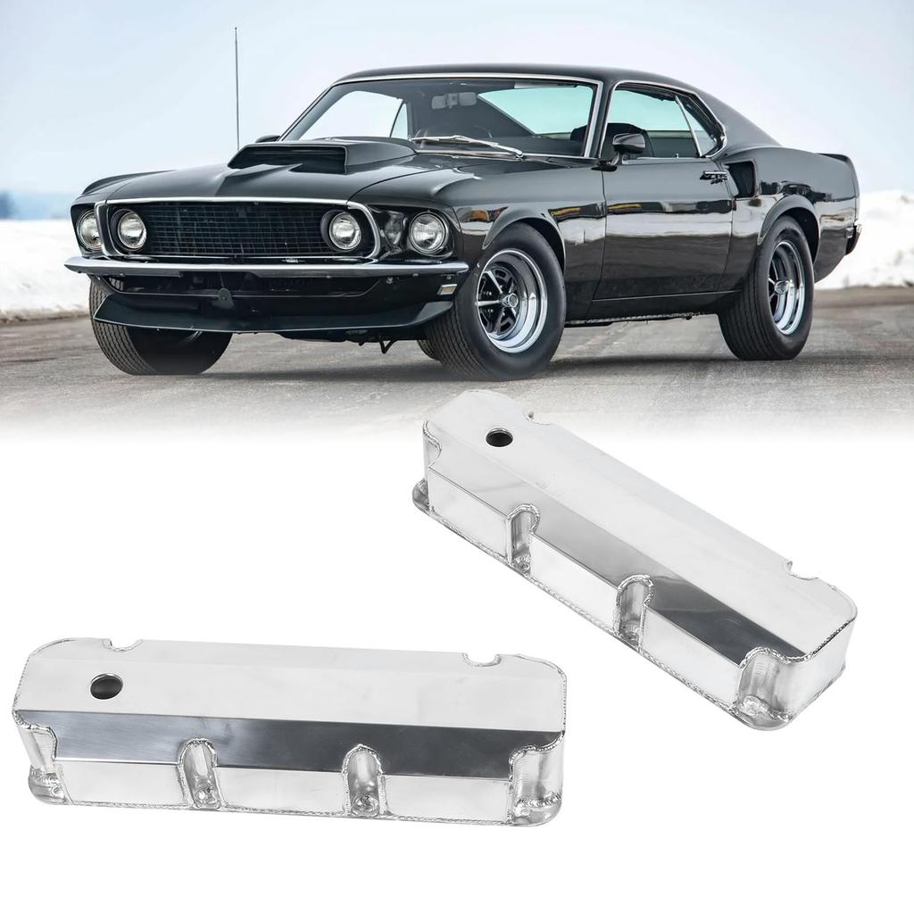Car Engine Valve Cover E41363 Aluminum Alloy Valve Cover with Hole for V8 429‑460 Engines 1968 and Later
