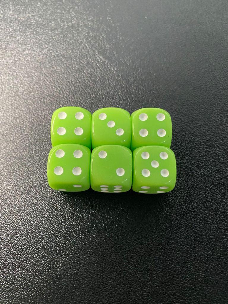 14mm Round-Corner Acrylic Dice Set for RPGs and Teaching