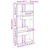 Wall Cabinet Concrete Grey 50x15x100 Cm Engineered Wood