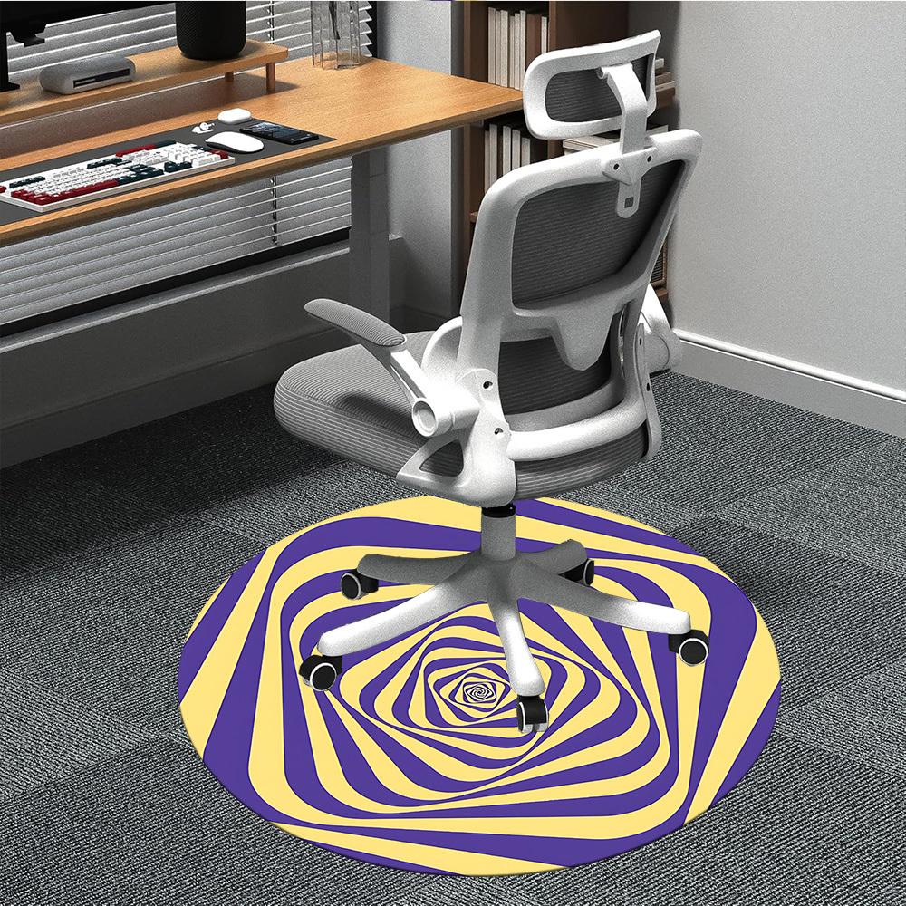 

1pc Optical Illusion Office Round Area Rug, Indoor Mat Suitable ForOffice, Under Office Chairs Bedroom Living Room Home Decor T159 80cm by 80cm