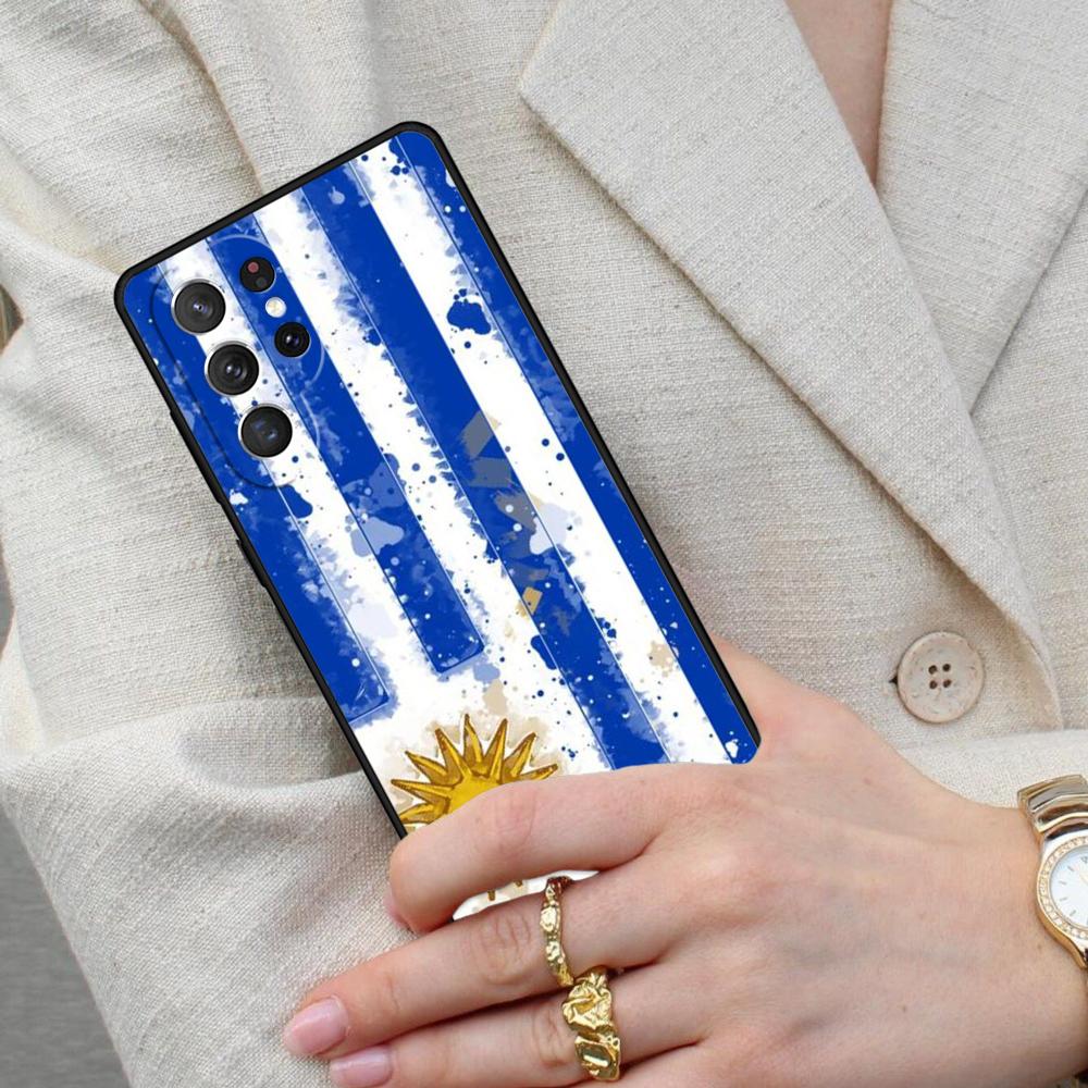 Funda para Teléfono Móvil con Bandera de Uruguay para Samsung Galaxy S26 Ultra S25 S24 S23 S22 S21 S20 Note10