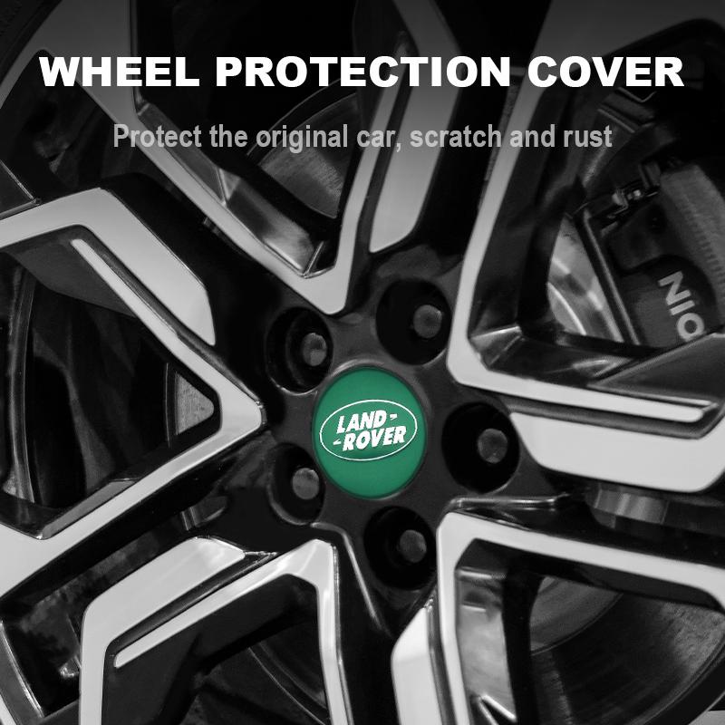 4Pcs 56mm 60mm Car Logo Wheel Center Hub Caps Badge Rim Cover Emblem For Land Rover Range Rover Evoque Velar Defender Discovery XS3