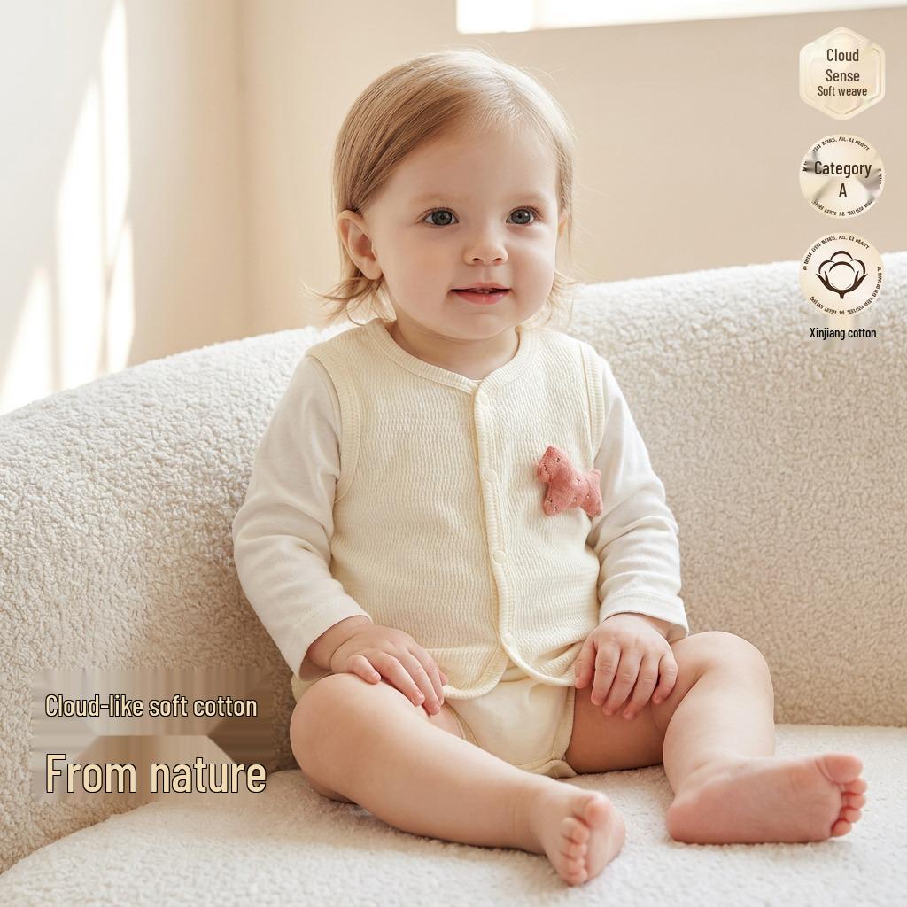 Baby Vest: A-Class Cotton Sleeveless Jacket for Infants and Toddlers - Spring/Fall Warm Outerwear for Outings