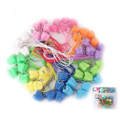 Juego de 10 Uds. De caja para dientes de leche Dental de plástico, regalos dentales de hoja caduca para dientes de bebé, color aleatorio