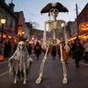 Hororový půltělový kostlivec Ozdoba Halloween Pohřbená lebka Kosti Dekor Hřbitovní Rekvizita Stolní Venkovní Párty Dekorace Potřeby 2027