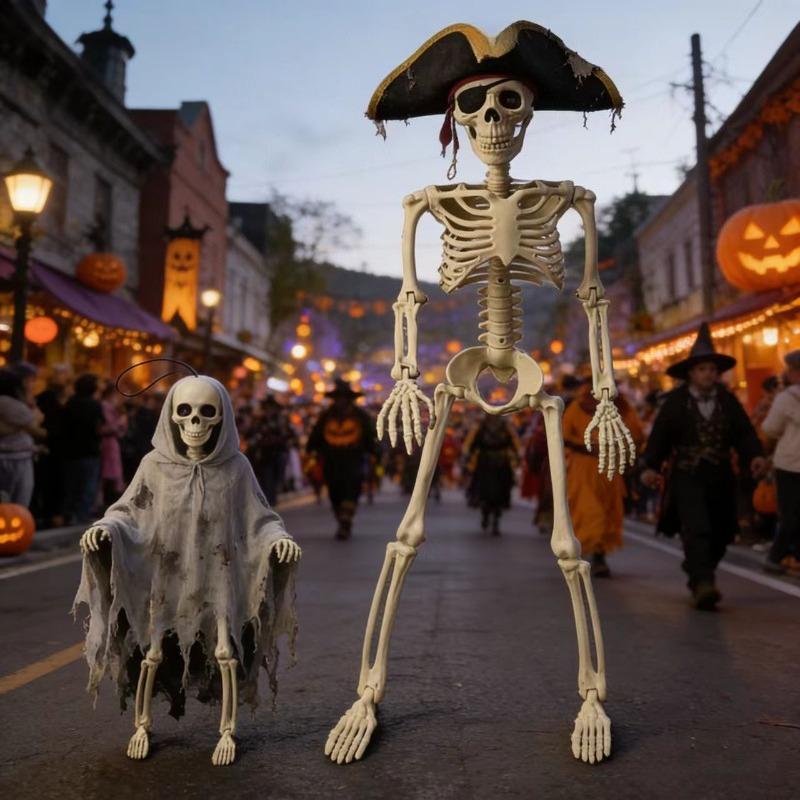 Hororový půltělový kostlivec Ozdoba Halloween Pohřbená lebka Kosti Dekor Hřbitovní Rekvizita Stolní Venkovní Párty Dekorace Potřeby 2027
