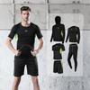 Men's Casual Fitness Running Suit: Shorts & Short-Sleeved Tights for Yoga & Training