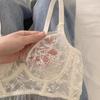 New Lace Crochet Rabbit Ear Cup Bra Big Chest Small Chest Close Breast Upper Support Underwear Summer Thin Women