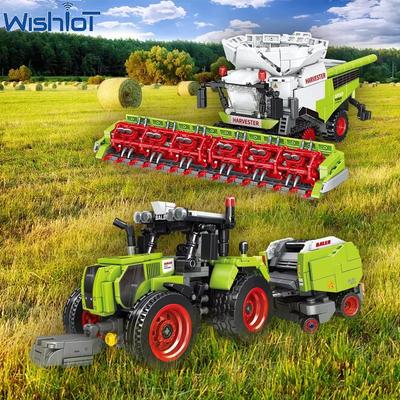 Série Farma Nákladní auto MOC Stavebnice Traktor/Kultivátor/Sklízecí stroj Montážní auta pro kluky Modelové kostky Hračky Sváteční dárky