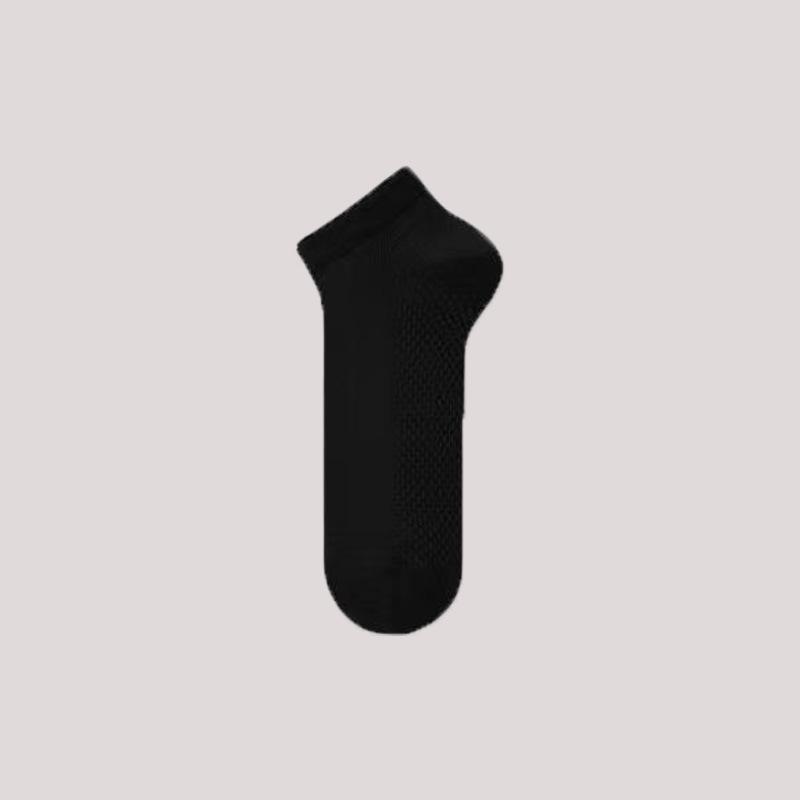 

Чоловічі дихаючі сітчасті літні шкарпетки-човники - дезодорантні, вбирають піт, повсякденні та ділові стилі чорний