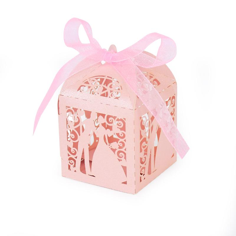 10/20Pcs Bride And Groom Candy Boxes Wedding Decoration Guest Favor Cookie Chocolate Gift Box Mariage Souvenirs Party Supplies