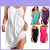 Elegant Casual Beach Dress With Stylish Straps And Unique Print Design