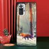 Watercolor Painting The Fox Case For Xiaomi Redmi Note 12 Pro 11 9 8 10 Pro 9S 10S 11S 12S Redmi 12C 9C 10A 10C Cover