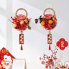 2Pcs Chinese Snake New Year Hanging Ornament Height 47cm Blessing Words with Red Tassel Spring Festival for TV Walls Lightweight