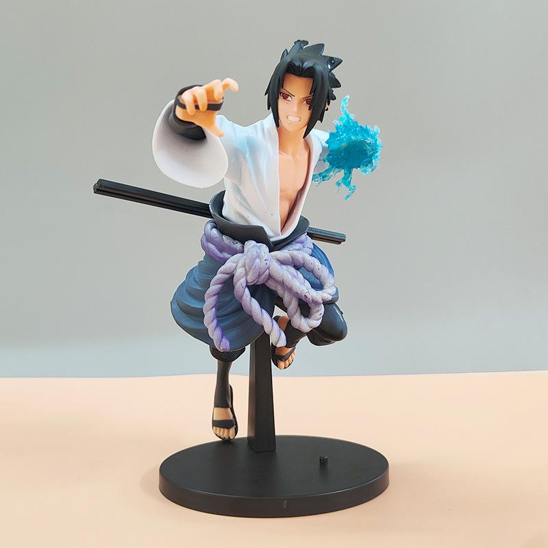 1pc Anime Naruto Action Desktop Figurine Uzumaki Naruto Kakashi Sasuke Combat Form Doll Anime Figurine Children's Gift