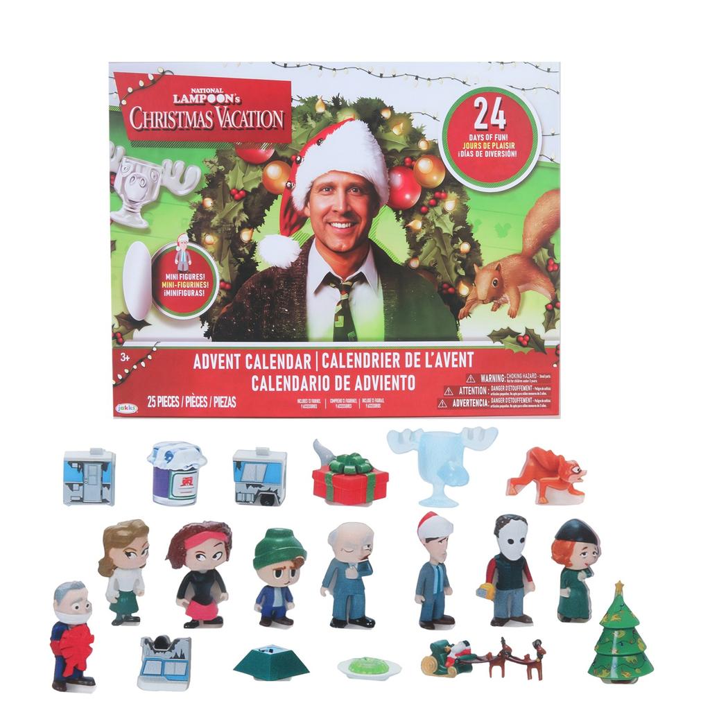 19pc Crazy Christmas Holiday Advent Calendar Gift Includes 19 Gifts, Christmas Holiday Figures And Accessories Acrylic Version