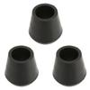 3 PCS Crutch Tips 22mm Inner Diameter Rubber Material Built In Copper Plate Walking Cane Tips for Replacement
