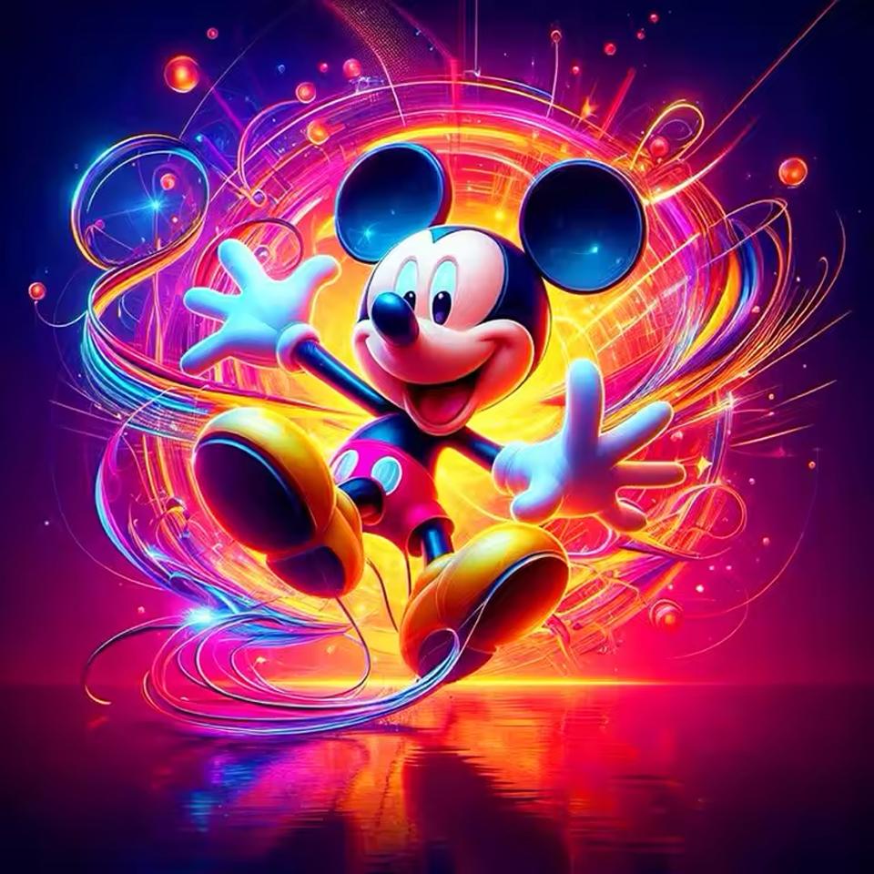 

Disney Mickey Diamond Painting Kit 5D DIY Diamond Embroidery Cross Stitch Handmade Art Gift Crafts Home Decor Round 20x20cm