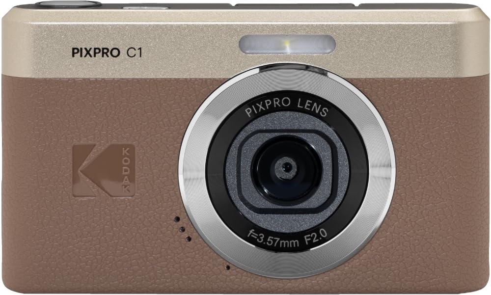 

KODAK Pixpro C1 Digital Camera 13MP BSI 4x LCD LED Flash Marron – Ultra-Compact CMOS, Zoom, 2.8-inch Screen, – каштановий