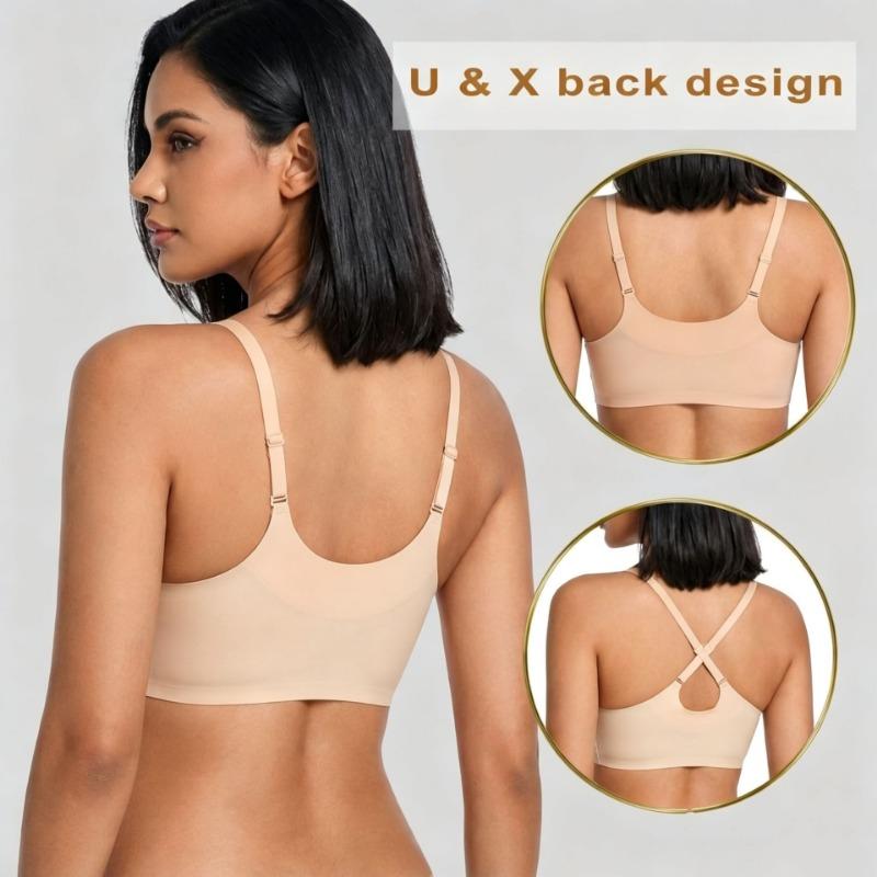 Nahtloser kabelloser Tank-Sport-BH für Damen, europäische Größe, weiche Gelee-Passform, Komfort, tägliche Intimwäsche