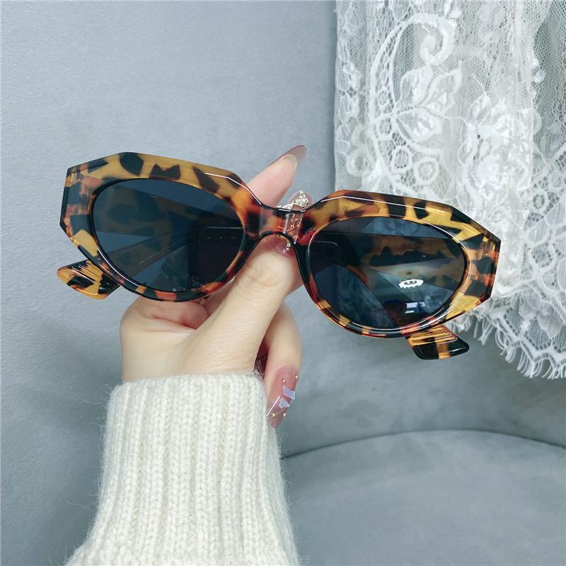 Popular Fashion Polygon Cat Eye Women Sunglasses Retro Colorful Oval Eyewear Shades UV400 Men Trending Sun Glasses