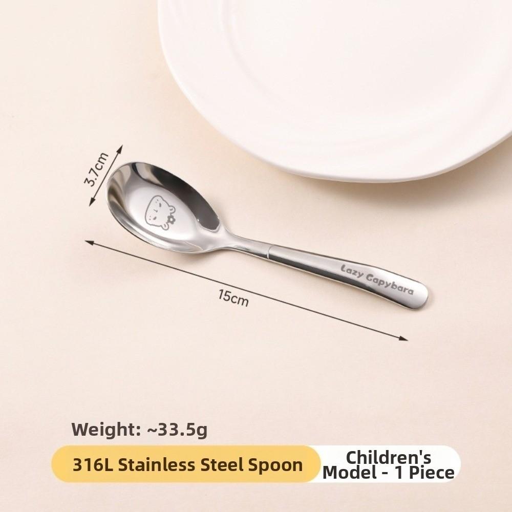 316 Stainless Steel Baby Feeding Spoon Children's Eating Spoon Toddler Mealtimes