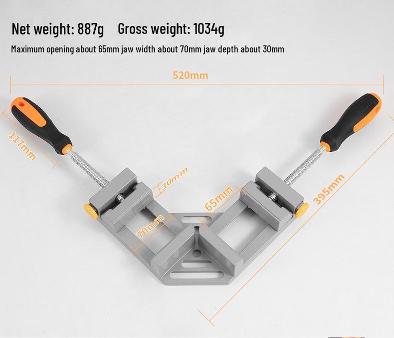90° Right Angle Clamp for Welding, Woodworking, and Carpentry