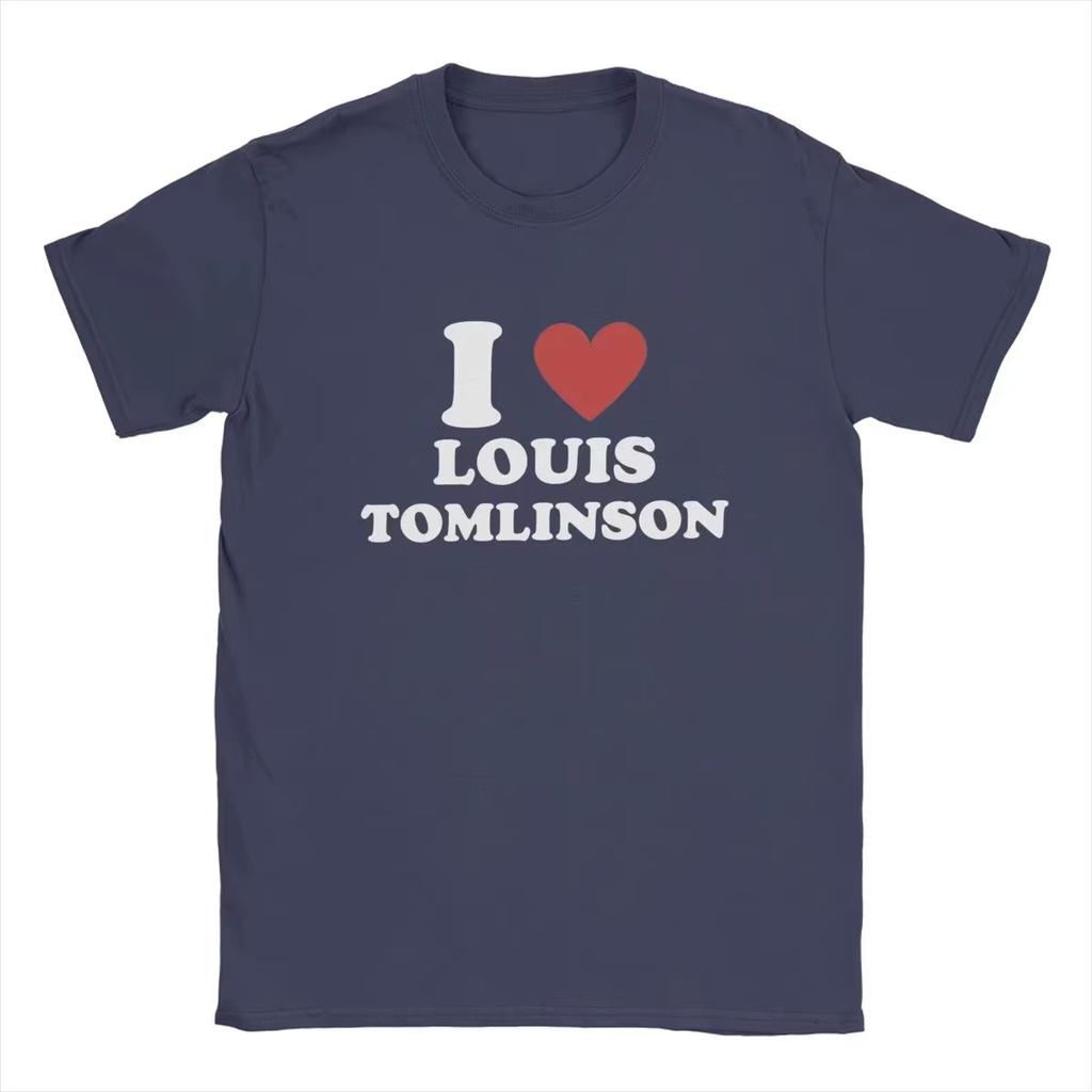 Me Encanta Louis Tomlinson Camiseta para Hombre y Mujer Fe Futuro Cantante Camiseta Increíble Camiseta de Cuello Redondo Algodón Tops Tallas Grandes