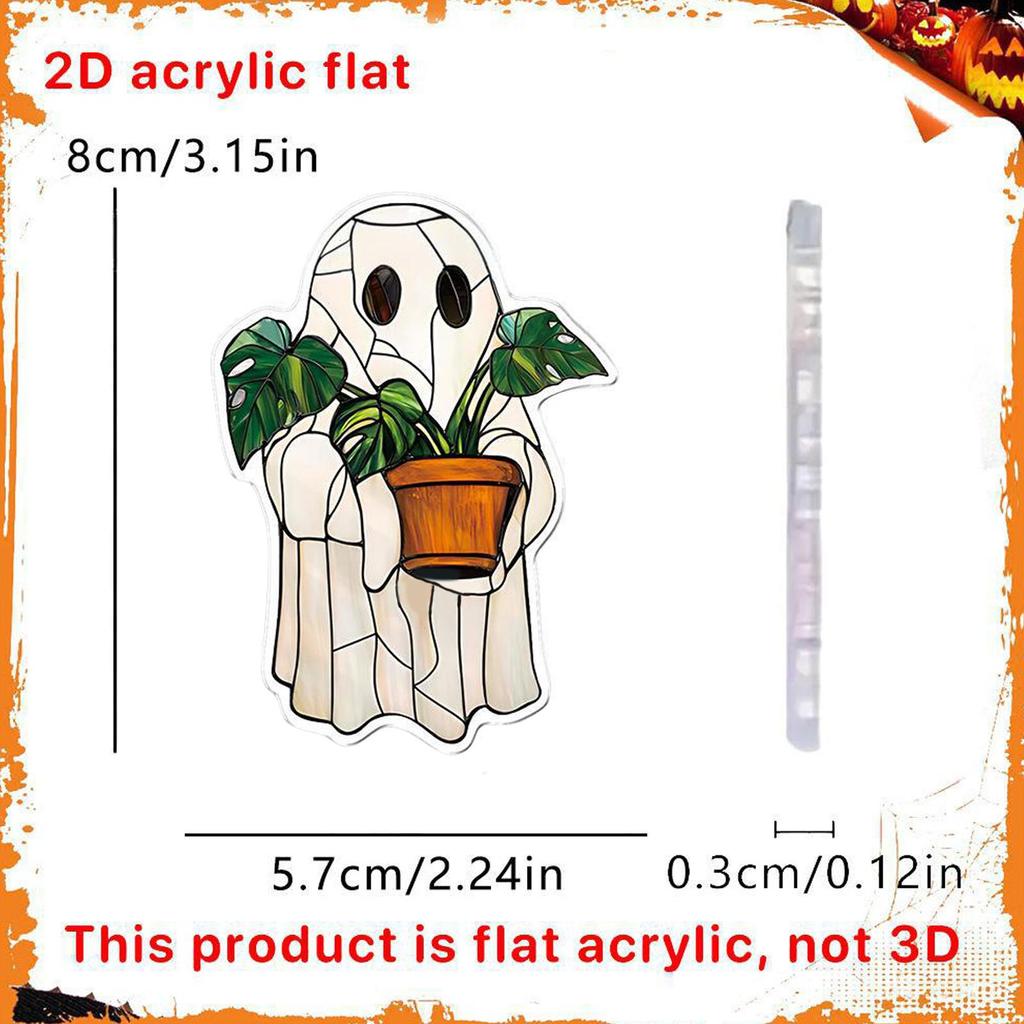Ghost Ornaments For Tree Reading Ghost Halloween Tree Ornaments Bag Charm Halloween Decorations 2D Acrylic For Indoor Outdoor