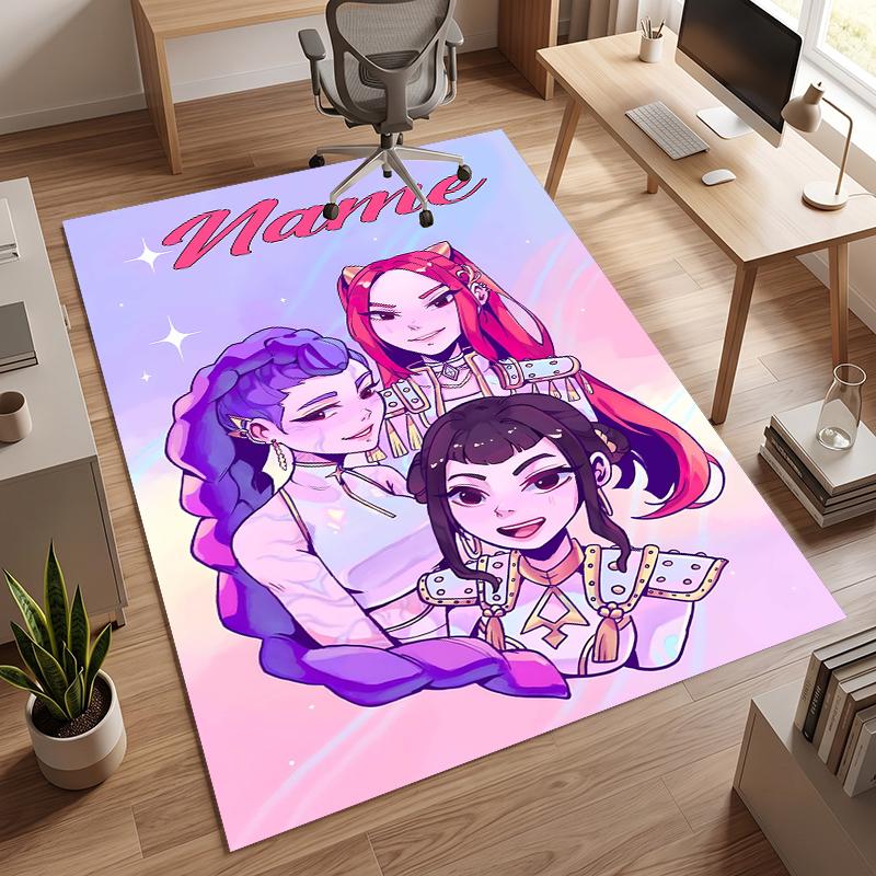 HUNTRIX (72) Personalized Name Office Carpet Stylish Decor for Living Room Bedroom Kitchen