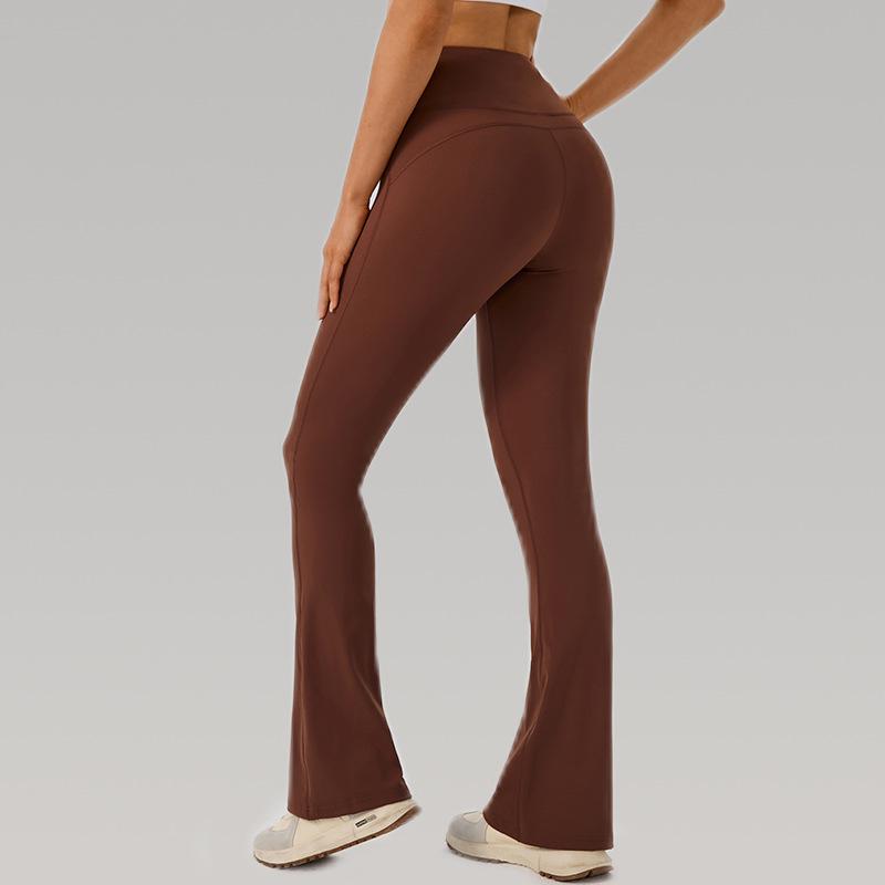Women's High Waist Slimming Flare Yoga Pants - Butt Lifting Cropped Fitness & Running Trousers