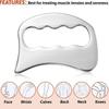 Stainless Steel Gua Sha Muscle Scraper Tool for Face Body Physical Therapy, Lymphatic Drainage Massager Soft Tissue Massage Tool