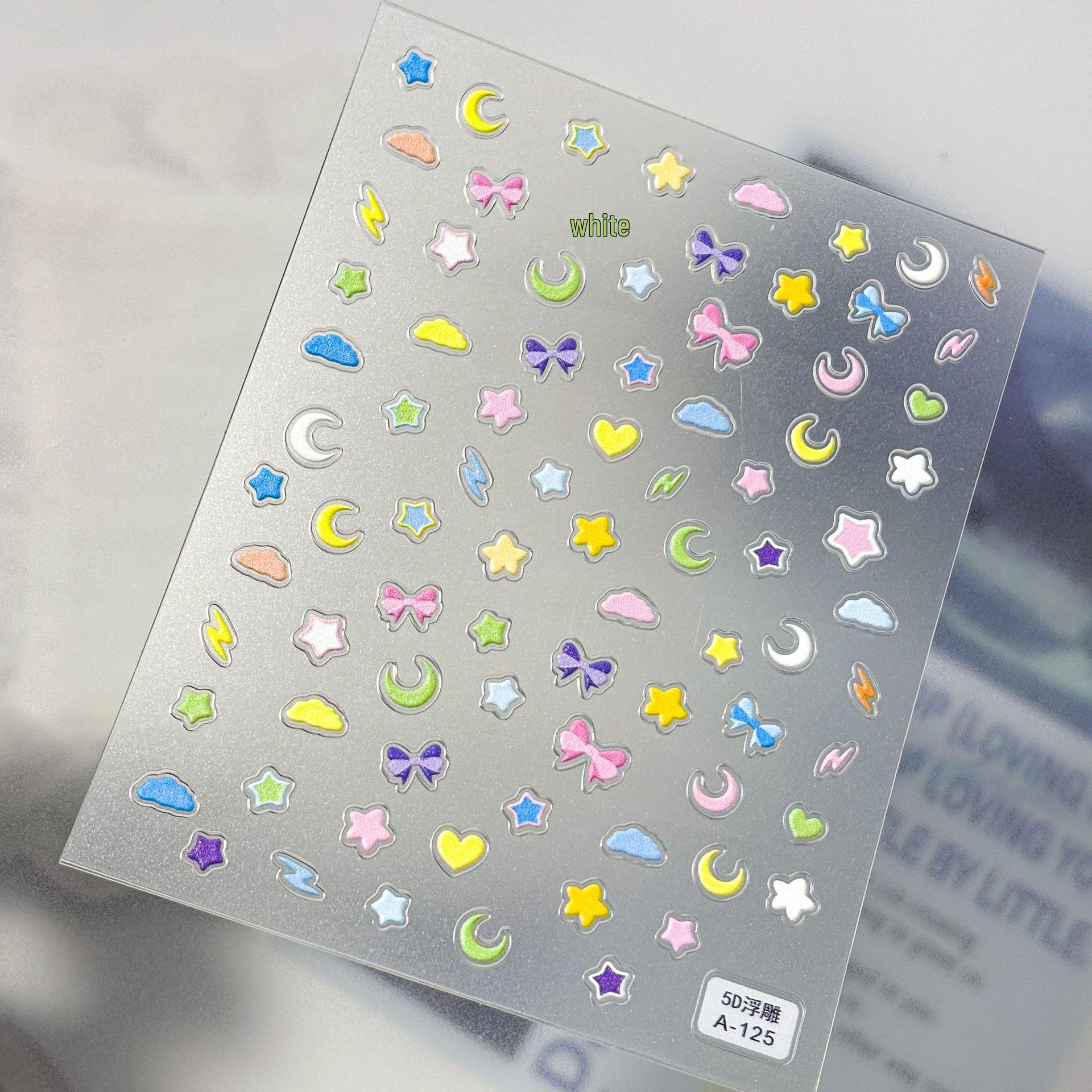

5D Starry Sky Dream Nail Art Stickers - Colorful 3D Graffiti Ornaments for DIY Nails