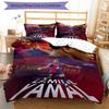 Lamine Yamal Green Spotify Logo Bedding Set,Breathable Bed Linen for Guest Room Decoration,Perfect Housewarming Gift,All Season Duvet Cover with Pillo