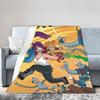 Bendered Robot Fry Leela Cartoon Blanket Flannel Print Planet Express Multifunction Lightweight Throw Blankets for Quilt