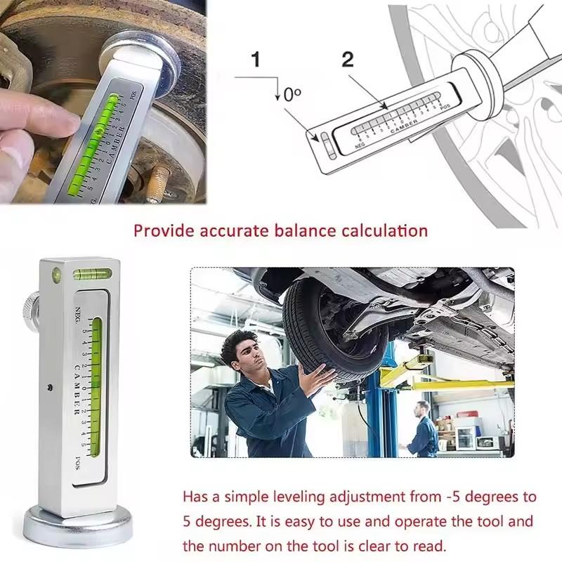 1 szt. Magnetyczny Poziom Pozycjonowania Czterech Kół Samochodowych Poziom Narzędzie Pomocnicze do Regulacji Pochylenia Kół Narzędzie do Pozycjonowania Magnetycznego