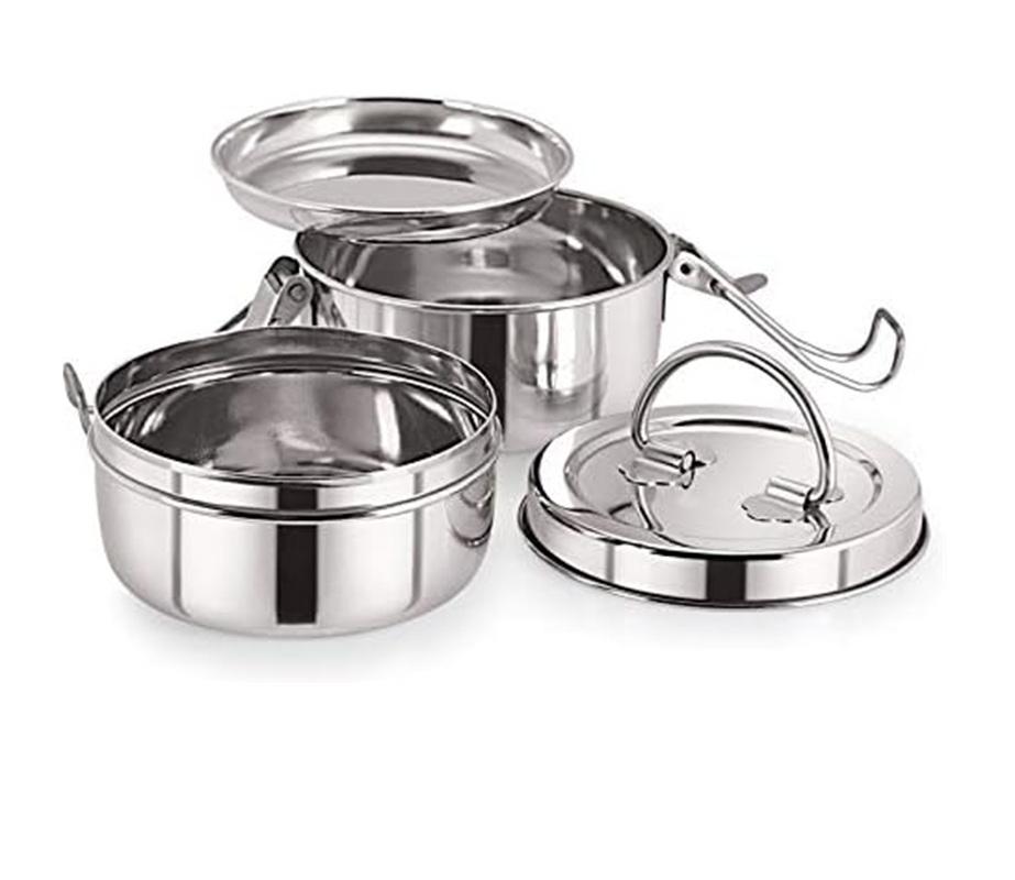 TreegoArt Lunch Box/Tiffin in Acciaio Inossidabile con Clip di Chiusura Compatta e Durevole Perfetta Per Ufficio e Scuola - Confezione da 1