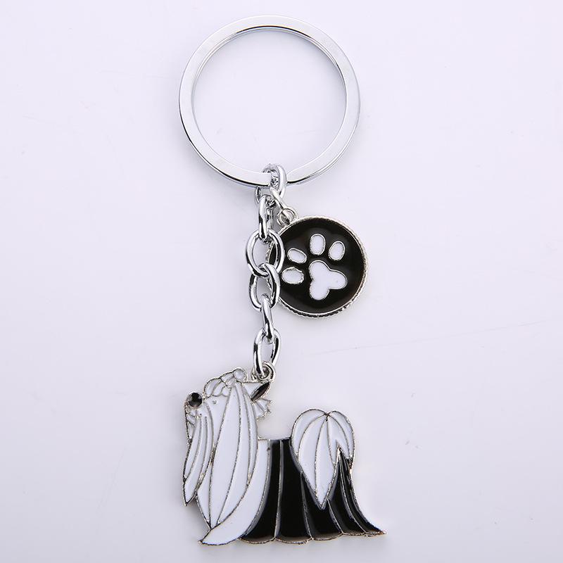 Cute Dog Keyring Gifts Fashionable Animal Charms Small Accessories Car Keyrings and Bag Charms