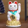 Lucky Waving Cat Lucky Cat Plastic 6.5\" Inch Car High Quality