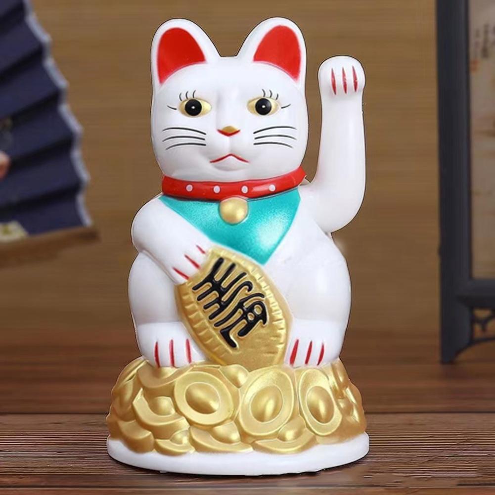 Lucky Waving Cat Lucky Cat Plastic 6.5\" Inch Car High Quality