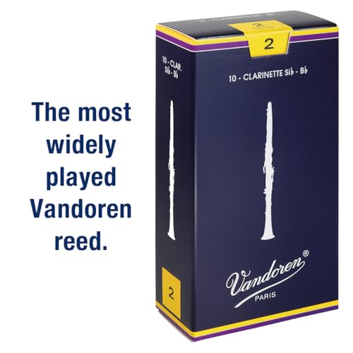 Vandoren Bb Clarinet Reeds, Traditional, Hardness: 2 (Pack of 10)