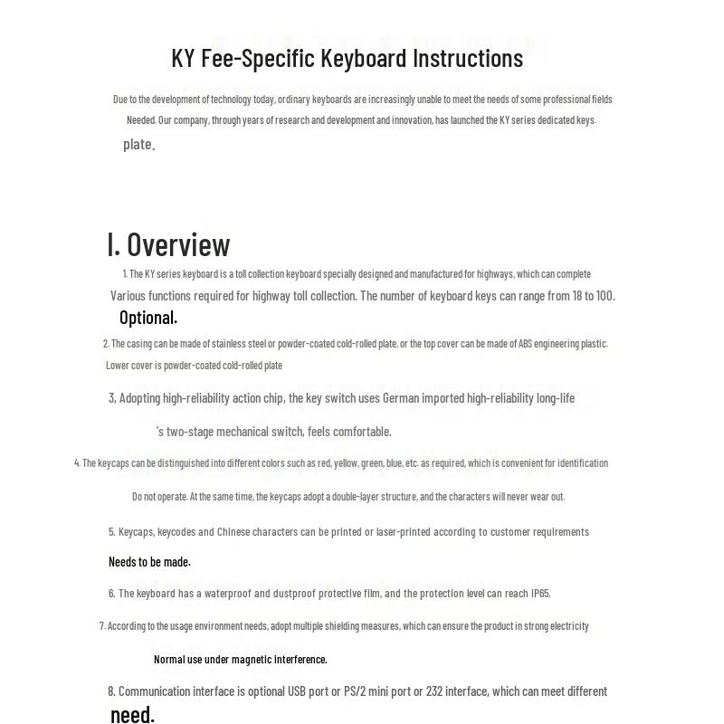 

Hu Dian Jing Gong KY41USB3 Toll System Keyboard