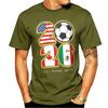 Summer T-Shirt Flag Graphic Tee, Perfect Gift for North American Football Fans & Supporters