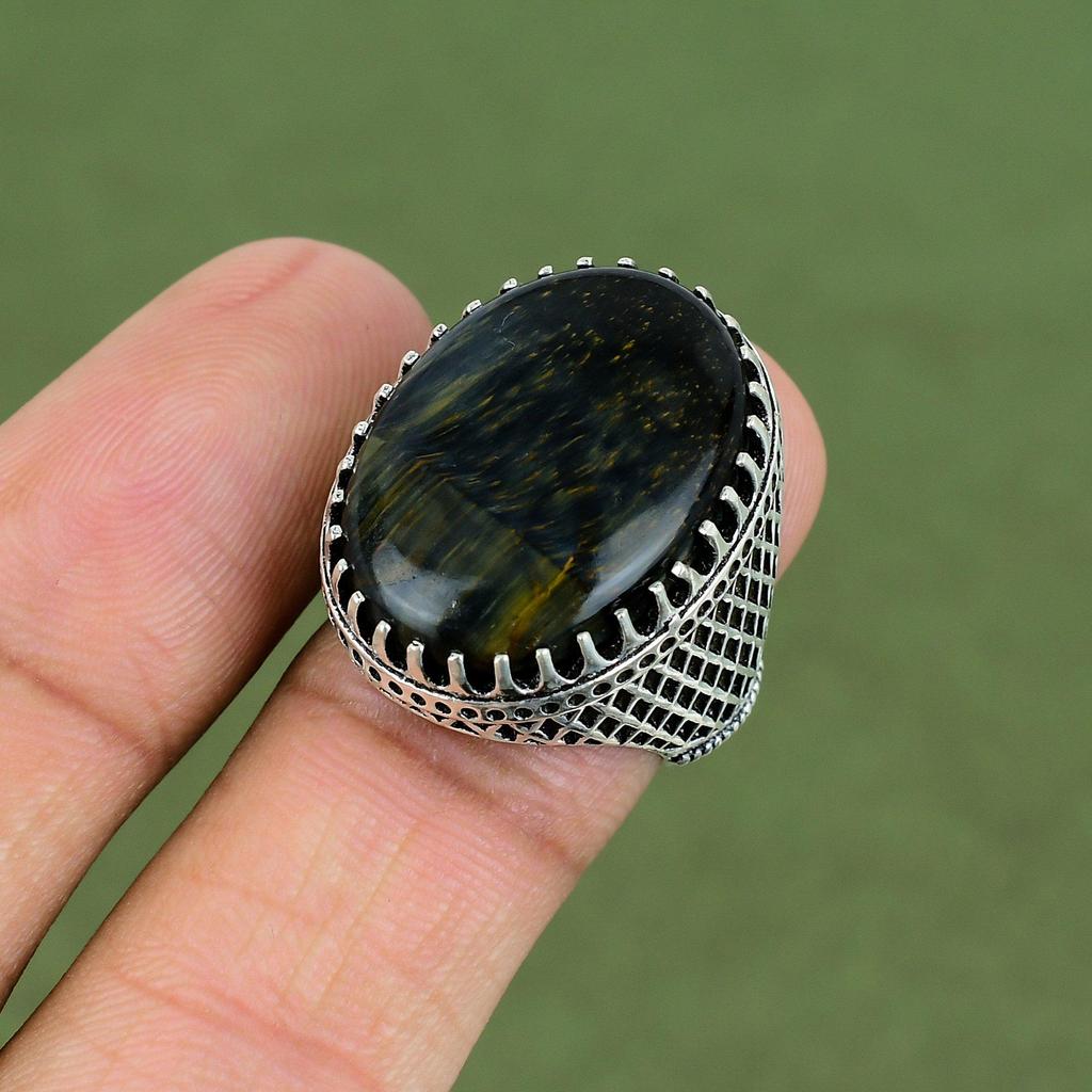 Pietersite Ring 925 Sterling Silver Ring Gemstone Ring Pietersite Jewelry Handmade Latest Design Ring Engagement Gift Available In Ring Size