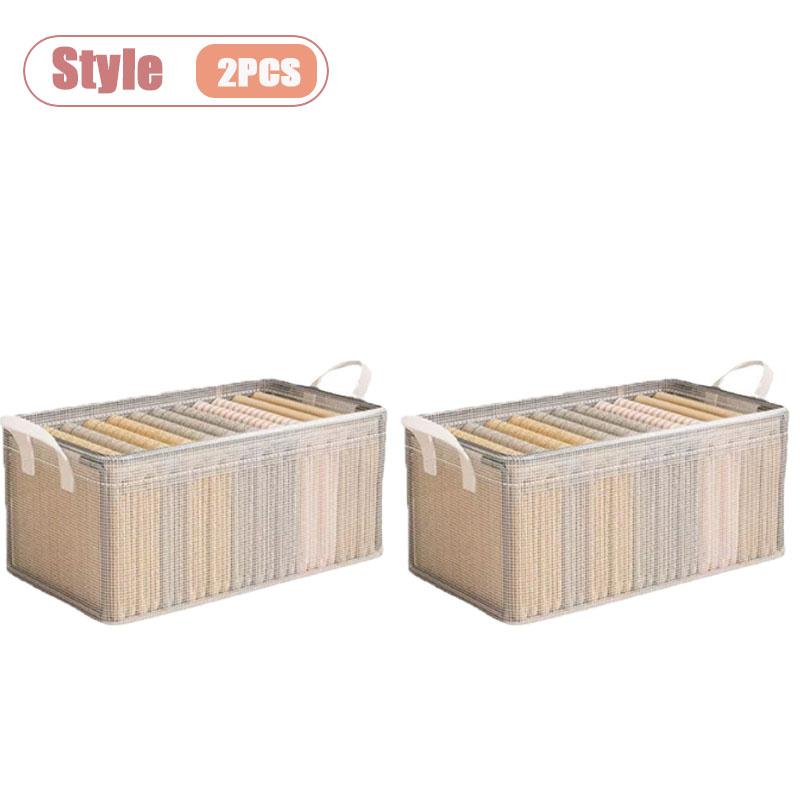 Klare Faltbare Kleideraufbewahrungsboxen für die Organisation im Kleiderschrank zu Hause Ein mehrschichtiger Schubladeneinsatz für Hosen und Hemden