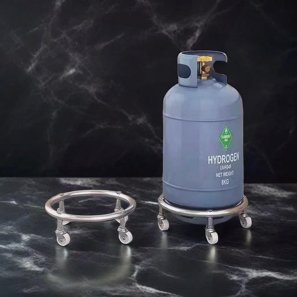 

Стойка для хранения и транспортировки газовых баллонов с универсальными колесами